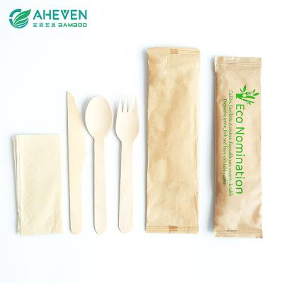 Wooden cutlery set